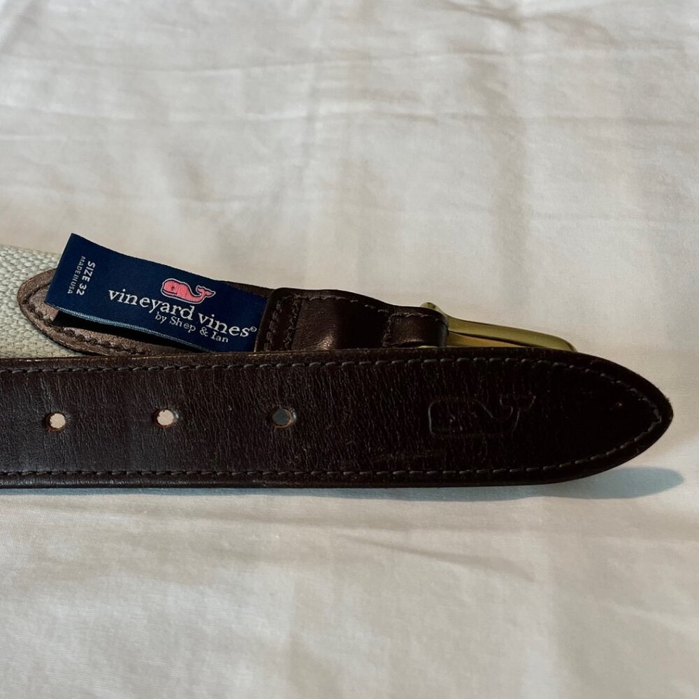 Vineyard Vines University of Tennessee Leather and Fabric Woven Belt - Picture 5 of 5